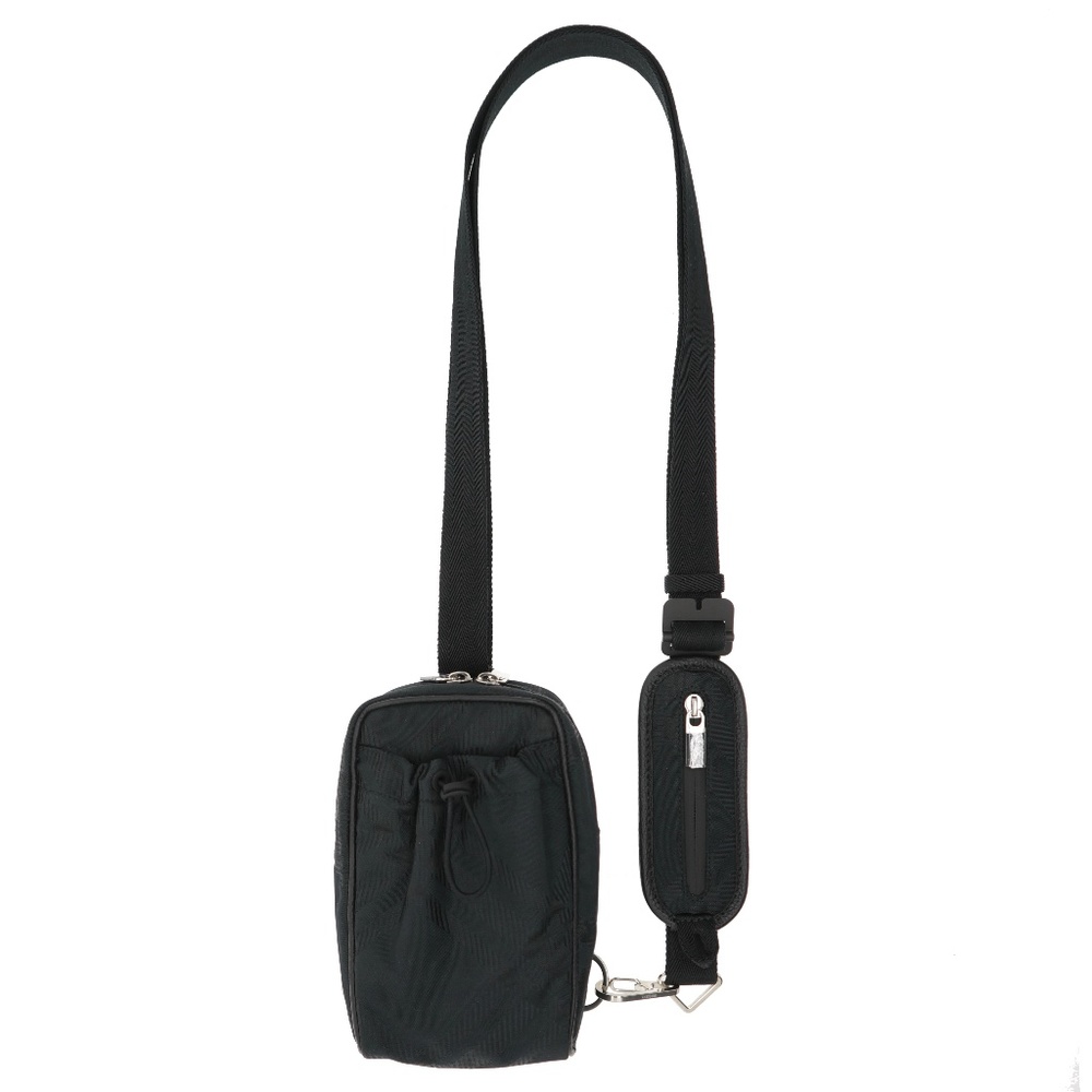 Burberry Sling Phone Bag Black Check Jacquard New - Picture 1 of 6